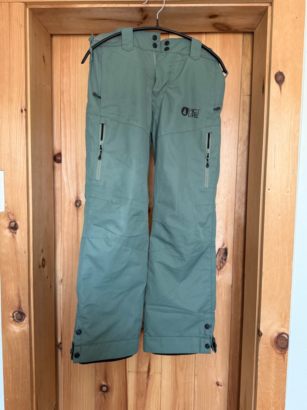 Picture Organic Kids Sage Green Cargo Snow Pants